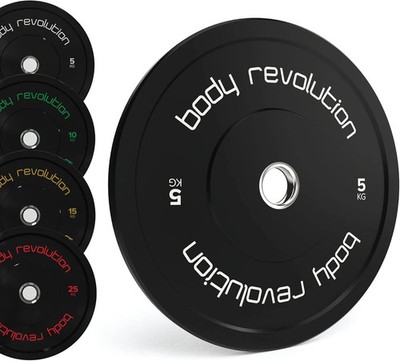 Body Revolution Olympic Bumper Plates schwarz 5 kg Paar