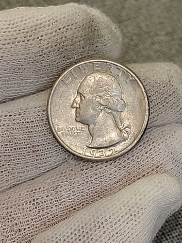 Xf 1932 Silver Washington Quarter.   Lot040