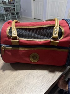 AKC American Kennel Club Red Canvas Pet Travel Carrier 14x10x10