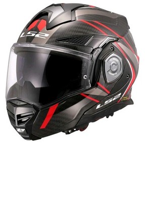 LS2 FF901  ADVANT X CARBON FIBRE MODULAR FLIP  MOTORCYCLE HELMET FUTURE II  RED