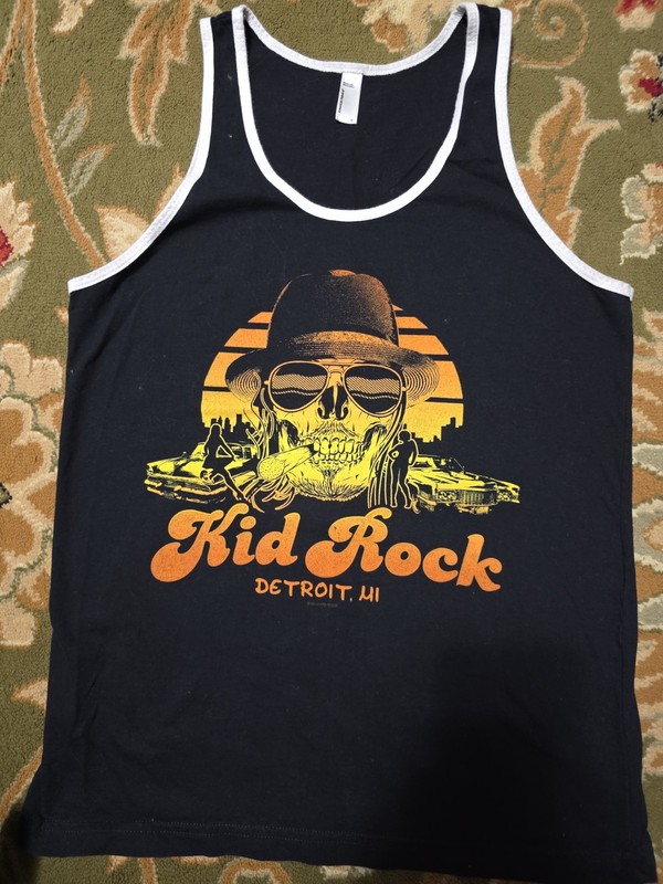 Mens Sz Small KID ROCK Detroit,  MI Graphic Tank Top