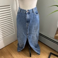 Vintage Rave 4 Real Skirt Womens 7 Denim Maxi Retro 90s Boho Grunge Festival
