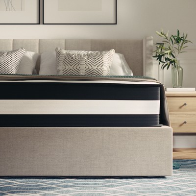 Capri Comfortable Sleep 12 Inch CertiPUR-US Certified Hybrid Pocket Spring Ma...