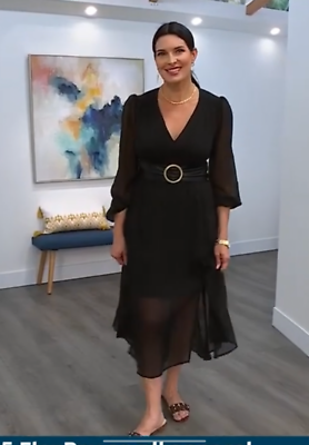 jessica simpson bonita chiffon dress NEW Jessica Simpson Bonita Chiffon Dress BLACK PLUS SZ 1X $119.00