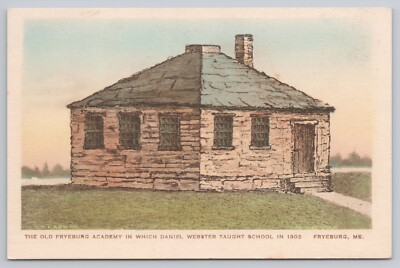 Old Fryeburg Academy Daniel Webster Fryeburg ME UNP Hand-Colored Albertype