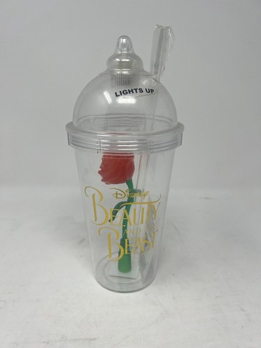 Disney Beauty & The Beast Belle Light Up Enchanted Rose Sipper Tumbler Cup