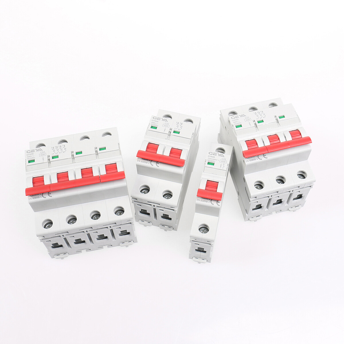 Mini interruttore di circuito AC MCB GYM8 1-4P 4.5kA 6/10/16/25/32/40/50/63A