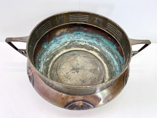Carl Deffner Jugendstil Antik Punschschale Bowle Gefäß Sektkühler Kupfer #9136 - Bild 4 von 12