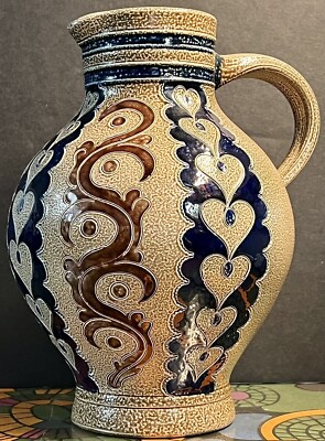 Haudarbeit Salzglasur Stoneware 2L Pitcher, Goebel, Merkelbach