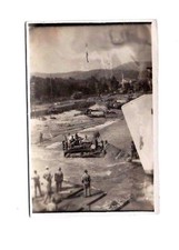 Vintage 1944 original WORLD WAR TWO PHOTO France USA Soldiers Army Tractor Truck