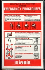 Winair Safety Card Winward Islands Airways