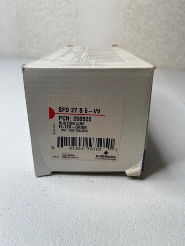 New Emerson SFD-27S6-VV 056505 Suction Line Filter Drier 3/4" ODF Solder - Picture 2 of 4