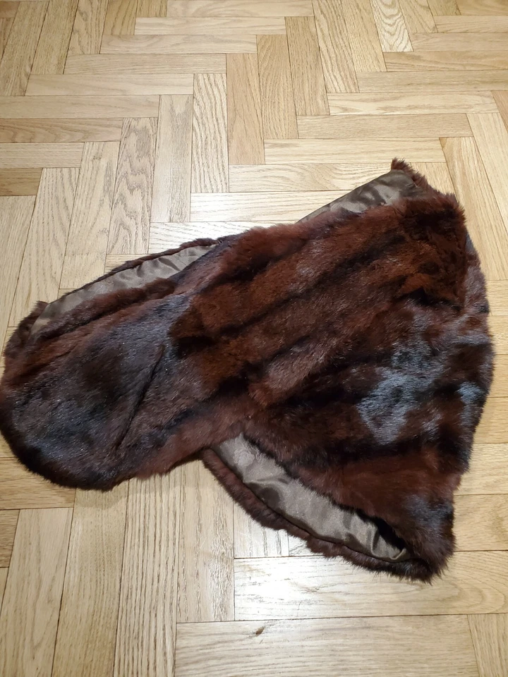 De colección Piel Real Completamente Forrada Cubrir Encogerse de hombros Marrón  Foto 4 de 4