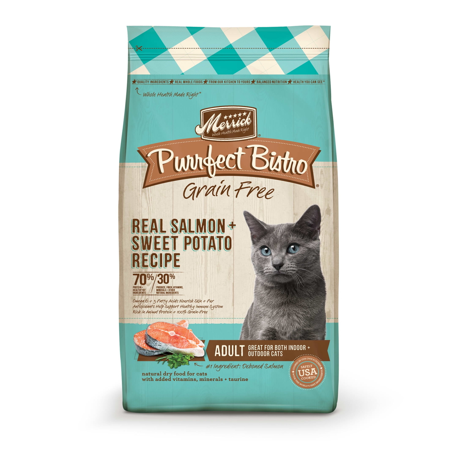 Merrick Grain Free Dry Cat Food Salmon Sweet Potato Recipe