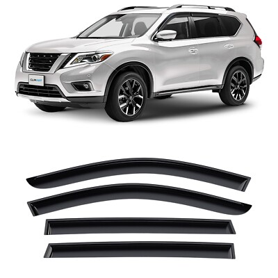 Sun Rain Visors Wind Rain Guards for 2013-2020 Nissan Pathfinder SHATTERPROOF