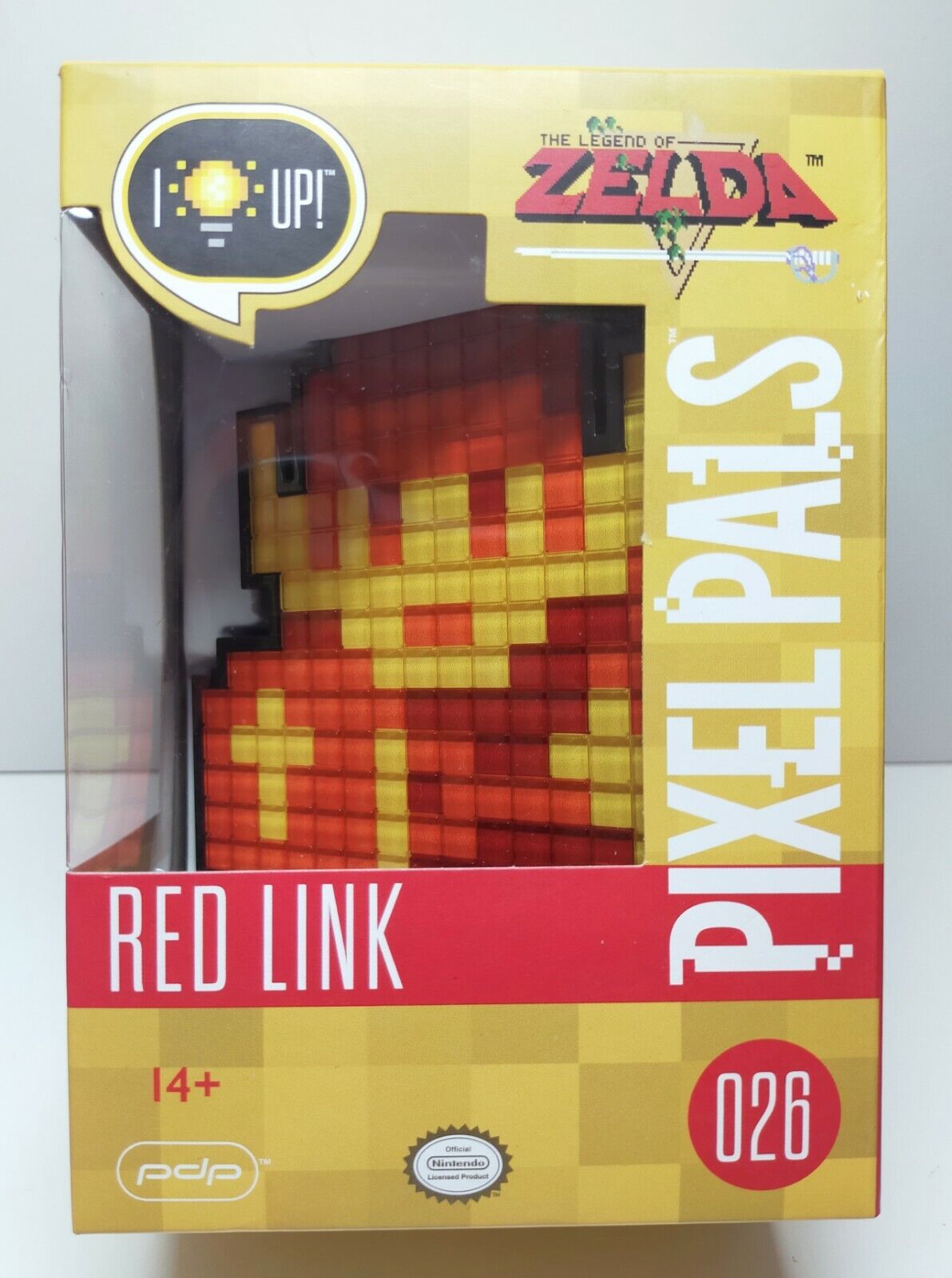 PDP Pixel Pals The Legend of Zelda Red 8-bit Link Light up Display