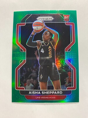 Aisha Sheppard 2022 Las Vegas Aces WNBA Card #105 Panini Prizm Green