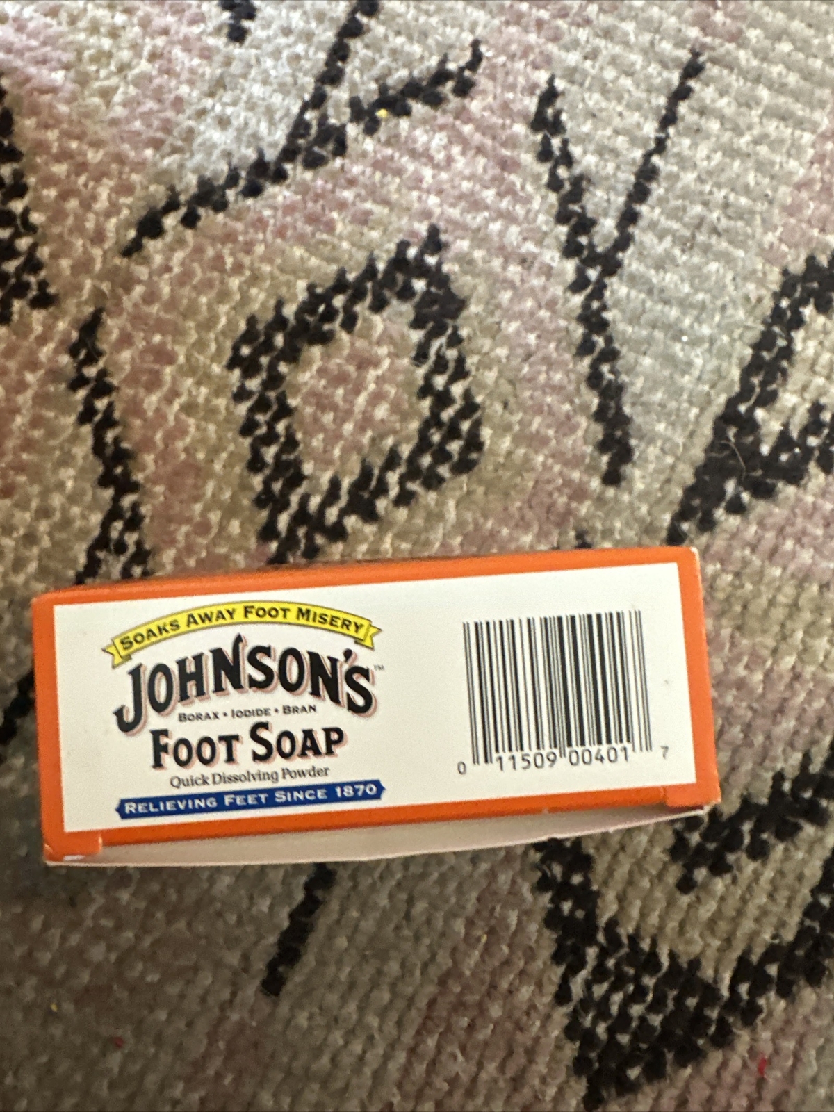 1 Johnson's Foot Soap Powder 4 Packets Soothes Tired Aching Feet New