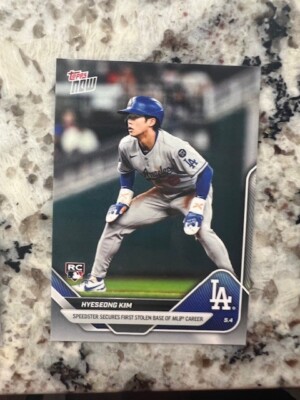 2025 TOPPS NOW MLB ROOKIE CARD LOS ANGELES DODGERS HYESEDNG KIM #143 1st SB