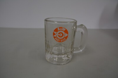 Vintage A&W Root Beer Glass Mug Frosty Advertising Logo 3 1/4  Tall