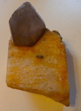 Interessante Stufe Quarz mit Einzelkristall Natur 💖 (T385) Schau Mal durch !