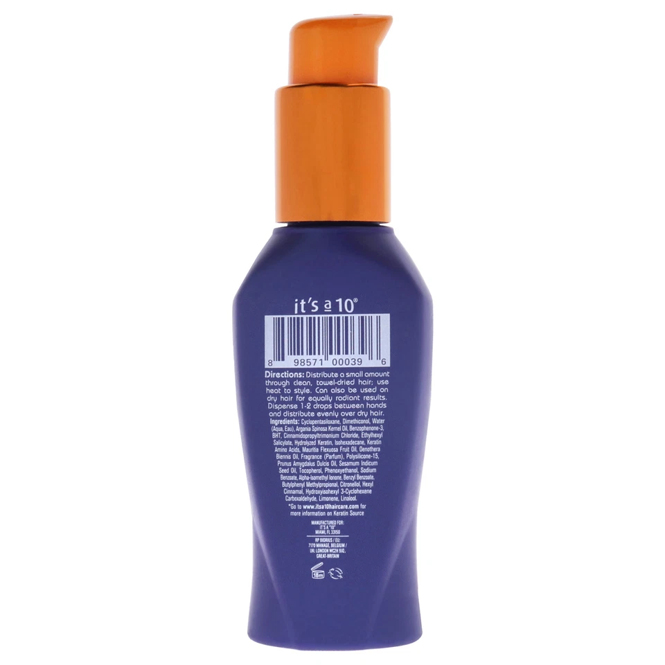 Miracle Oil Plus Keratin by Its A 10 para unisex - aceite de 3 oz Foto 3 de 3