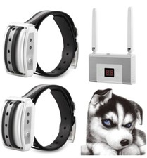 Wireless Electronic Pet Dog Fence System For Two, Waterproof and Rechargeable