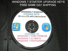 WINDOWS 7 STARTER UPGRADE KEYS TO UPGRADE YOUR OPERATING SYSTEM FREE SHIPPING