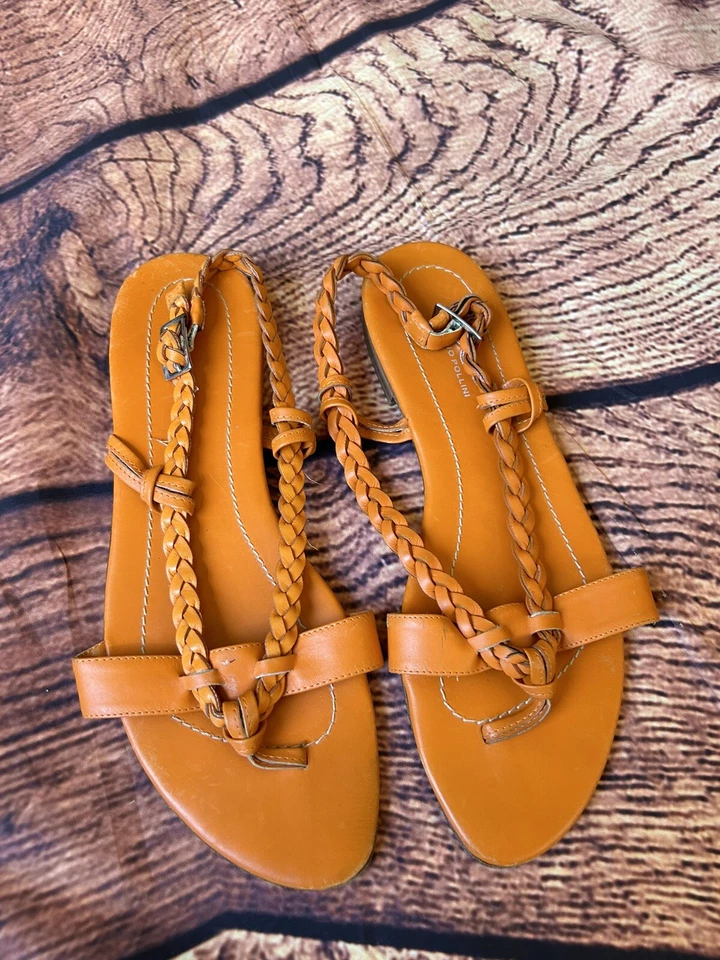 Diapositivas Studio Pollini de cuero naranja talla 39 Foto 3 de 4