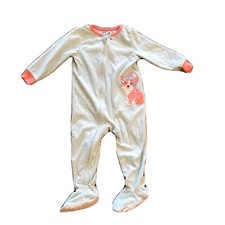 Carter's Baby Toddler One PieceTeal Fleece Dog Appl Footie Blanket Sleeper 24M