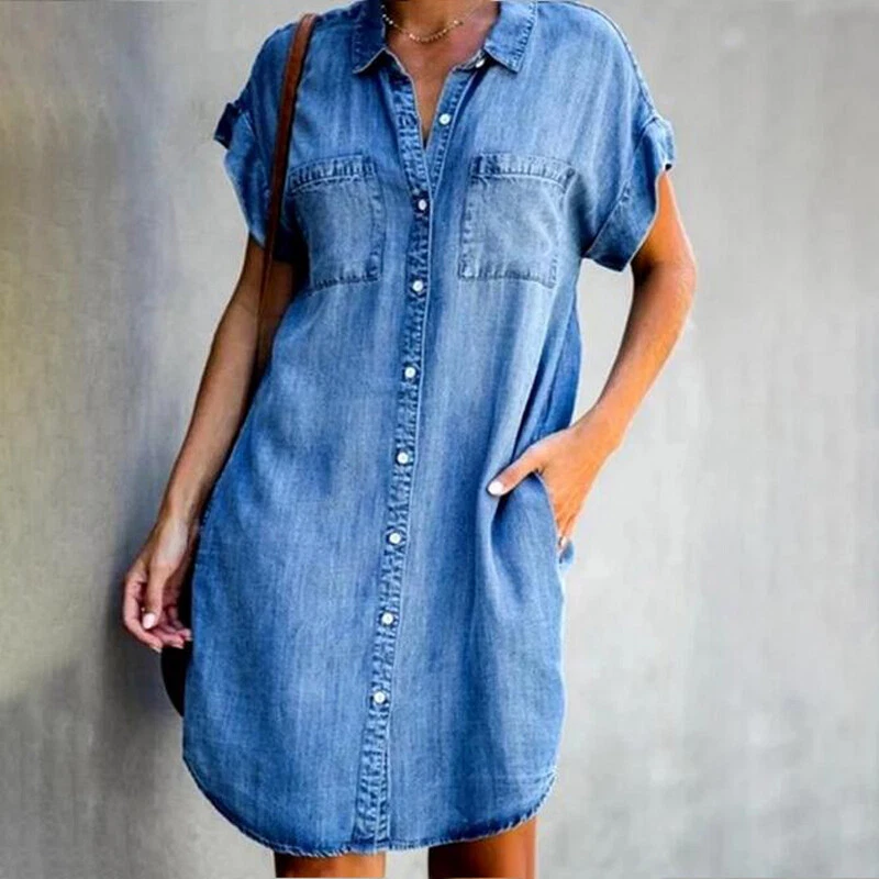 Denim loose cheap dress
