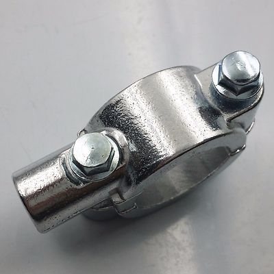Pair Of 1" Handlebar Mirror Clamps - Silver 8mm Adapters For Cruiser & Cafe Racer Motorcycles - View #6