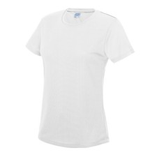 Womens Cool Quick Dry T-Shirt Sports Gym Lightweight Polyester Top Trainin AWDis