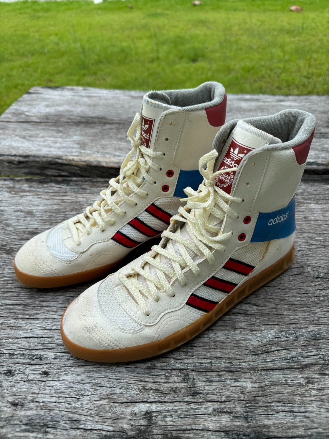 1988 Original Vintage Adidas Handball Hi Tops size U… - Gem
