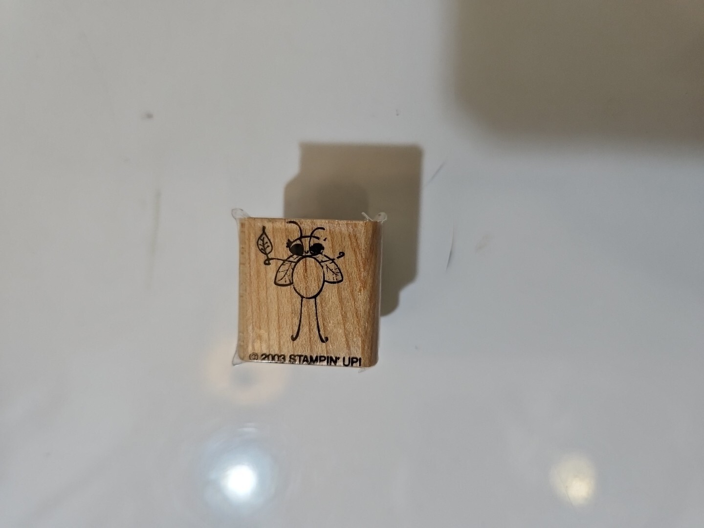 Ladybug Rubber Stamp Wood Mount 1