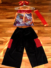 Girls Dance Outfit with Barrette  Sleeve Size Large Child