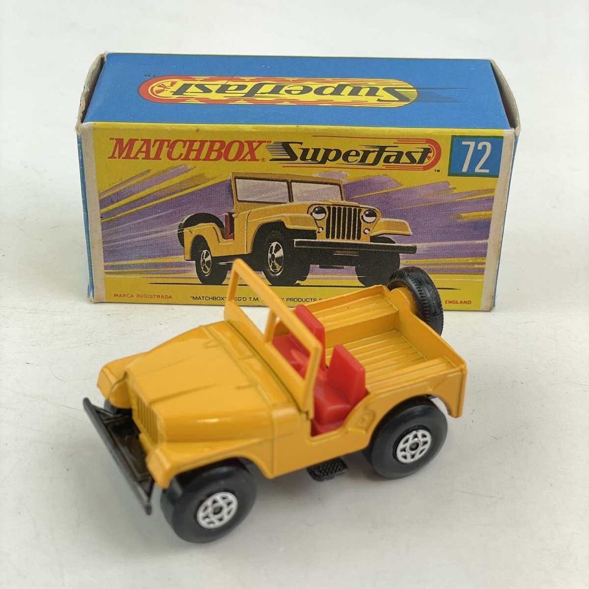 イギリスSuperfast製 72番 standard JEEP Vintage Boxed Matchbox Superfast Standard Jeep No. 72 | eBay UK