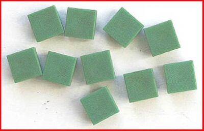 Brawa (1.2) - 10 Stück Abdeckplatten 9051 - viereckig Farbe grün