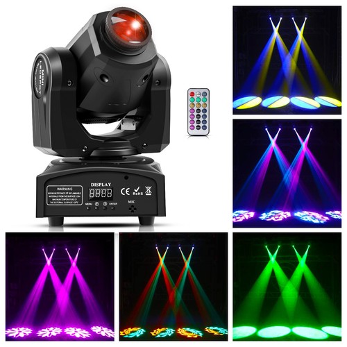 4x U`King 120W LED RGBW 8 Gobo Moving Head DMX Strahl Bühnenlicht DJ Spot Remote - Afbeelding 4 van 19