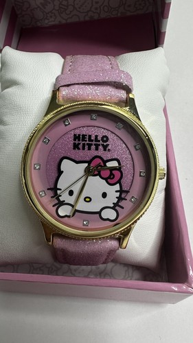Hello Kitty Watch With Pastel Pink Sparkle Band New In Box - Picture 5 of 8