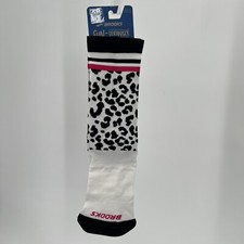 Brooks Tempo Knit Crew Running Socks Snow Leopard S/M Athletic Arch Compression