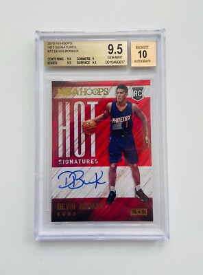 Devin Booker RC auto panini hoops