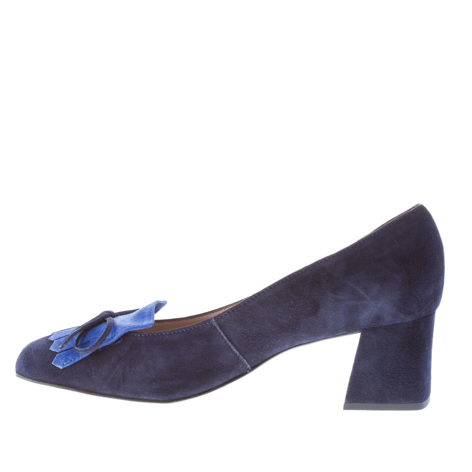Женская обувь IL BORGO FIRENZE damen schuhe, синие замшевые туфли-лодочки с галстуком-бабочкой и бахромой