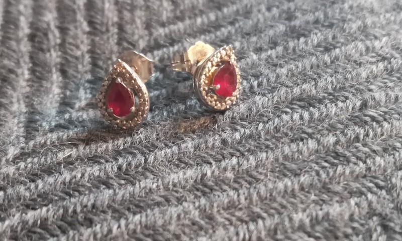 Sterling Ruby Earrings