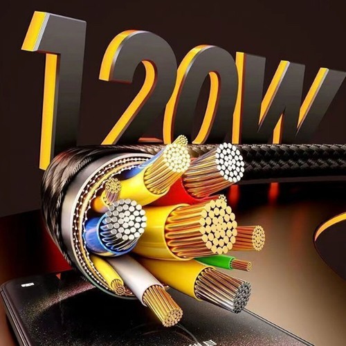 120w Super Fast USB Type-C Charging Cable Braid Phone Charger Lead with Display - Photo 10 sur 18