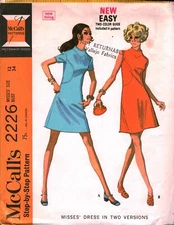 2226 Vintage McCalls SEWING Pattern Misses 1960s Dress Two Versions OOP Sew 12