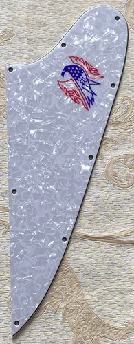 For Gibson Firebird Style Blank Guitar Pickguard Logo,4 Ply White Pearl