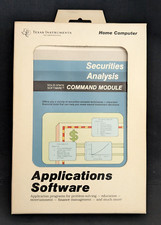TI-99 4A Securities Analysis Command Module PHM 3012, 1980 Texas Instruments TI