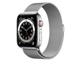 New Apple Watch Series 5 40MM Aluminum Cell w Milanese  Black Sports Band O/B