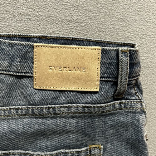 Everlane Cheeky Button Fly Short Womens 33 Frayed Hem Blue Denim Beachy Festival - Picture 7 of 7